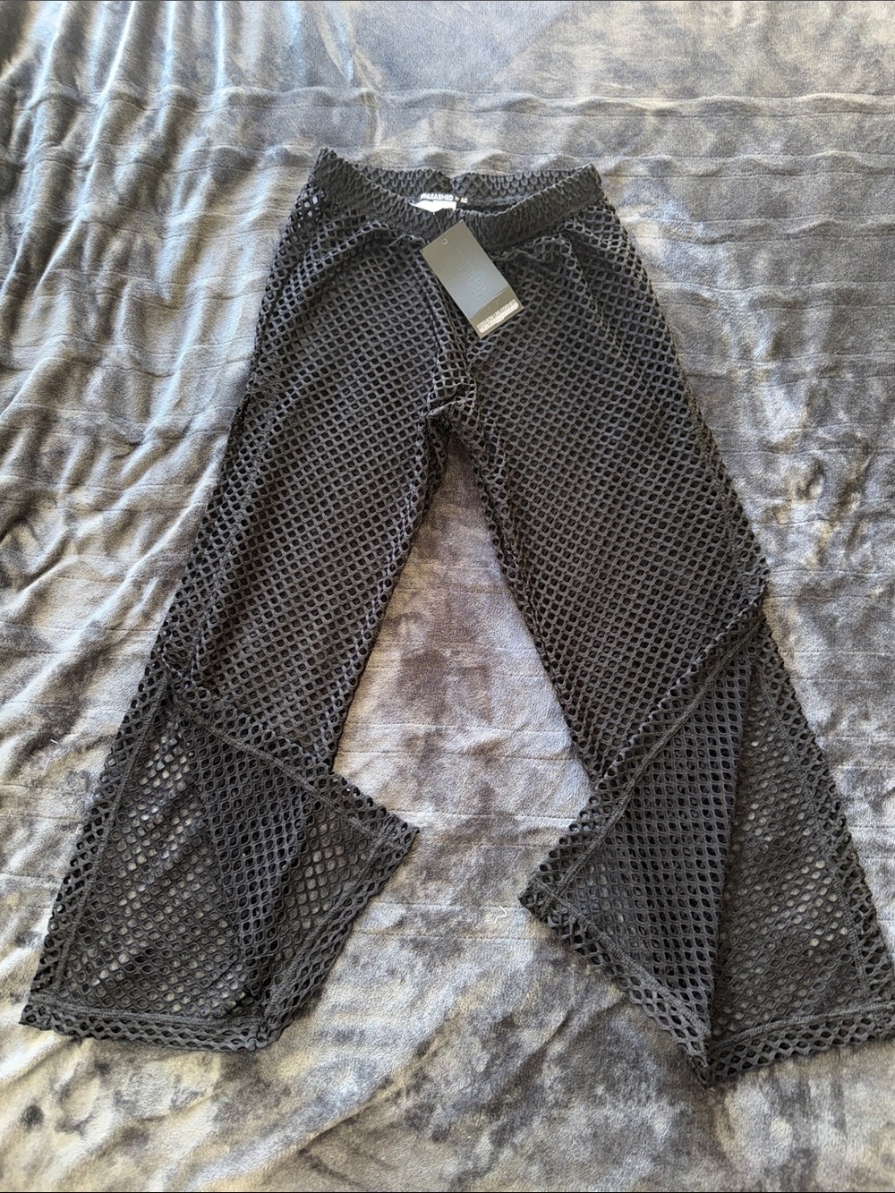 Black Mesh Flared Kids Bottoms